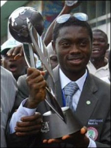 Haruna Lukman with the U-17 World Cup