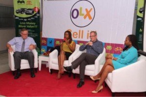 L-R David Edwards; Managing Director Mandilas; Lola Masha; Country Manager, OLX; Stephen Gladwin; GM Mandilas
