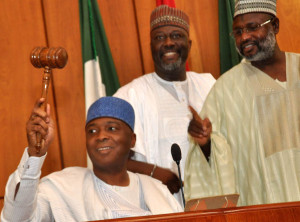Senate President Bukola Saraki and Senators Melaye and Sani Yerima