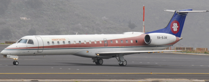 Bauchi's Embraer EMB145LR (5N-BJM: now going to Overland Airways