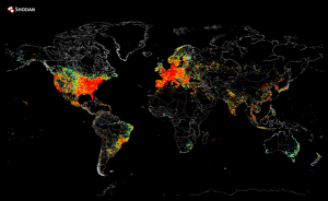 The Internet map of the world: Only specks of lights in some African countries