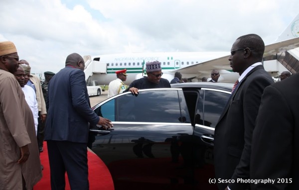 Buhari leaves for aso Villa