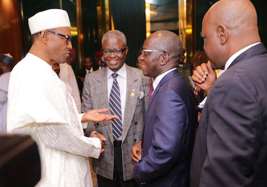 President with officials of Foreign Ministry
