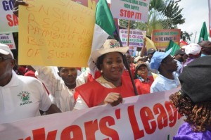 File: Labour unionists on the march