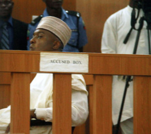File: Saraki sitting in the dock 