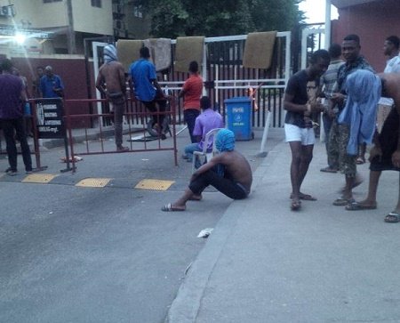 UNILAG students during the protest