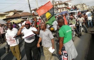 IPOB members on parade