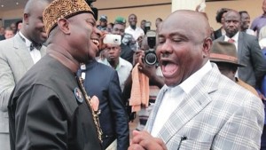 Dakuku (left) and Wike: Dakuku slams Peterside