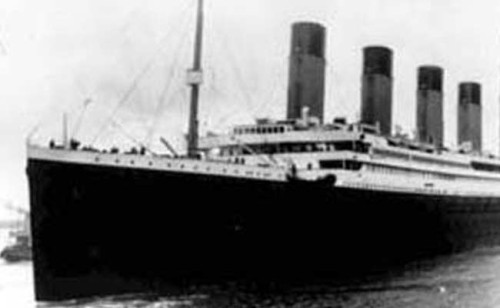 The Titanic before it sank