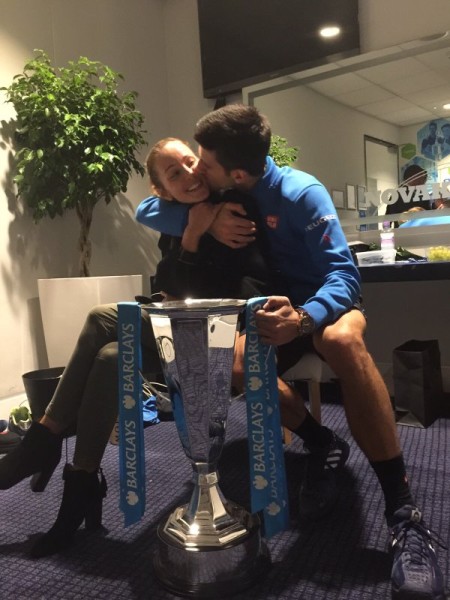 Djokovic and his wife Jelena: going on holidays with their son