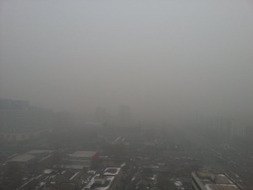heavy smog, highly toxic, in Beijing