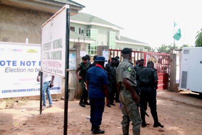 Enterance of the INEC of office in Lokoja.. Photo by Femi Ipaye