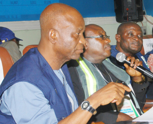 Bayelsa REC Mr Baritor Kpagih and the returning officer, Professor Zana Akpagu