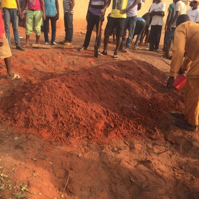 The burial today