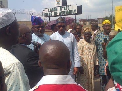 The protesters at the Lagos Assembly