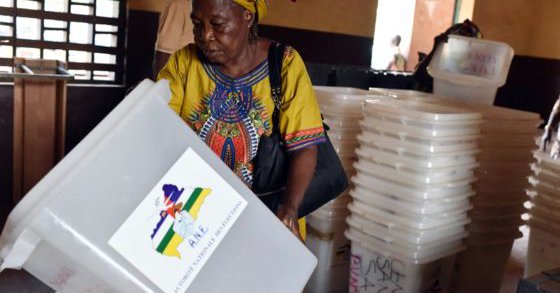 An election official in CAR. BBC Photograph