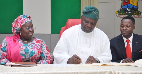 Ambode signs the Employment Trust Fund Law