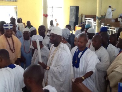 Ooni and Alaafin attended thanksgiving service together at Methodist Church, Apaara, Oyo