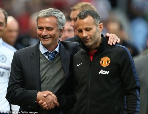 Mourinho with Ryan Giggs