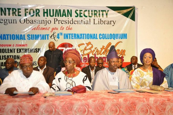 Obasanjo, his wife, Amosun and his wife