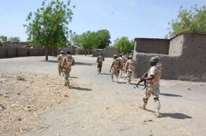 troops on clearance operation