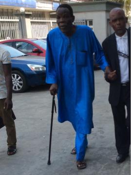 Pa Ajidahun leaving the court