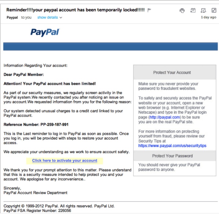 aolmail refresh scam email