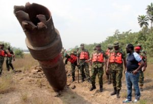 Scene of a Pipeline bombed by militants (file photo)