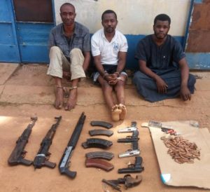 Emeka Okeke Cyprain ‘m’, 44, Ebele Precious ‘m’, 41 (aka pastor) Ibrahim Kabiru ‘m’, 23, (aka uztaz)