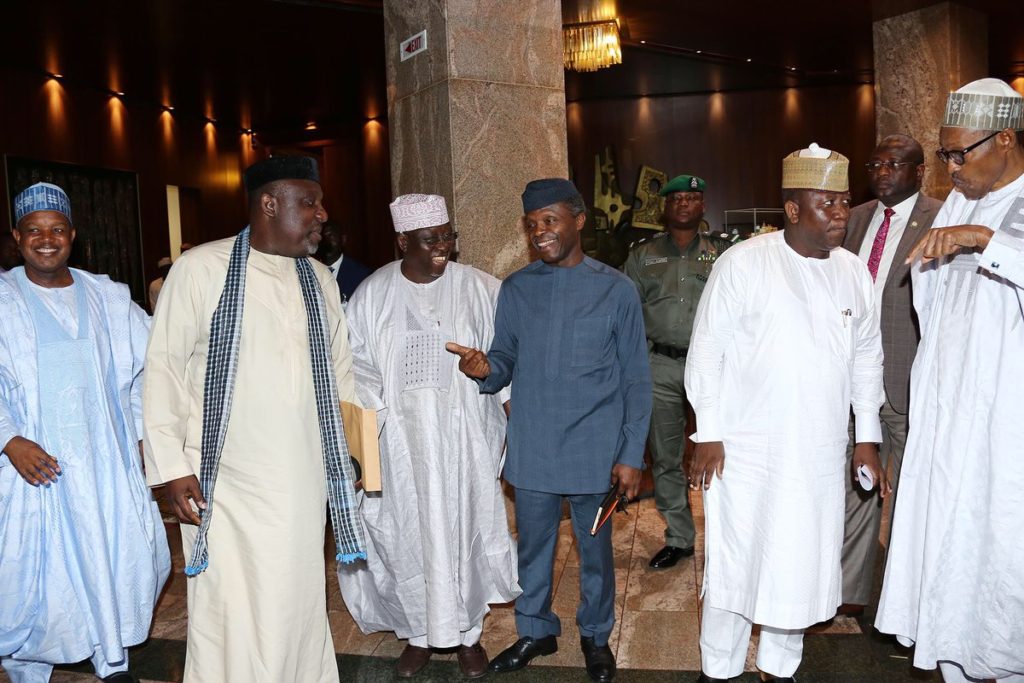 Buhari, Osunbajo meet with APC governors