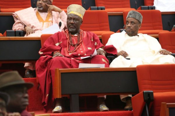 Dino Melaye, left, at the Senate