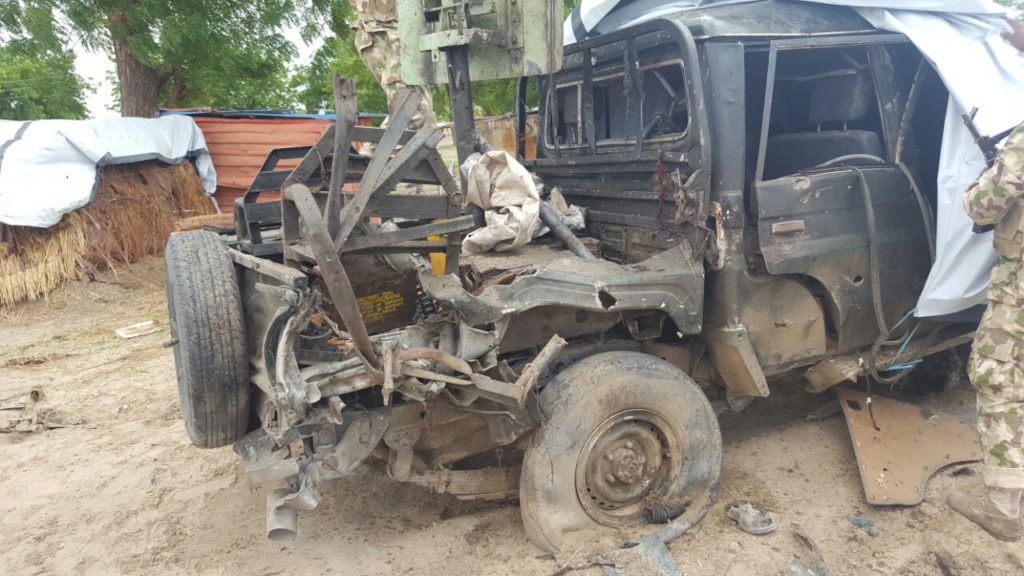 Gun Truck: destroyed beyond repairs during the attack