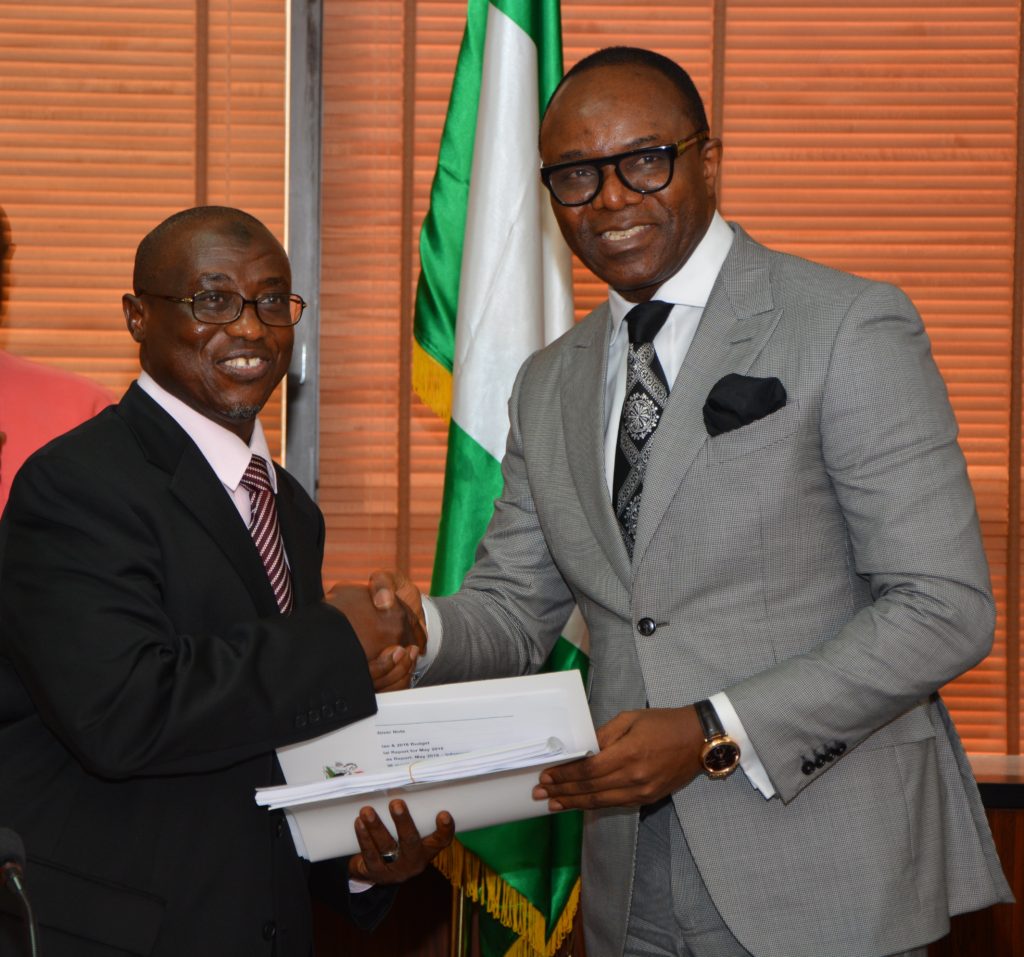 Kachikwu, right, handing over to Baru