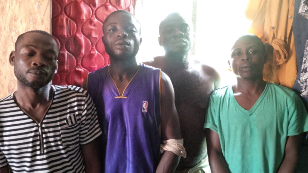 Members of the arrested kidnapping gang