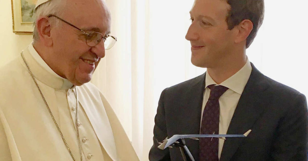 Pope meets Zuckerberg