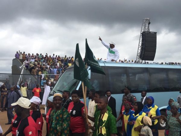 Governor Aregbesola arrives for the ceremony