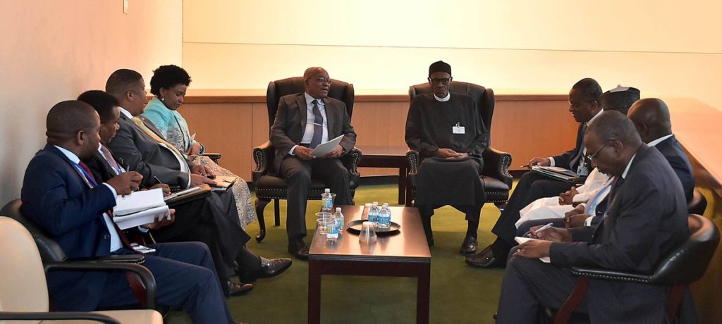 President Buhari at the meeting