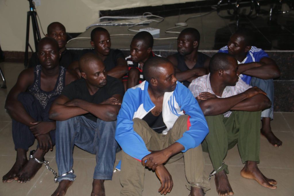 The arrested policemen