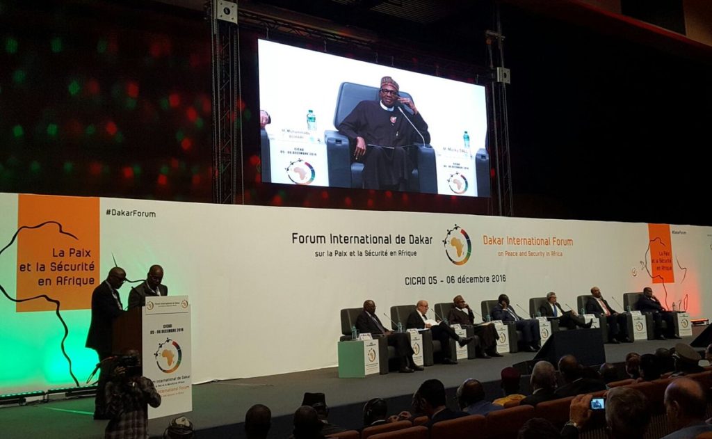 President Buhari at the Dakar forum