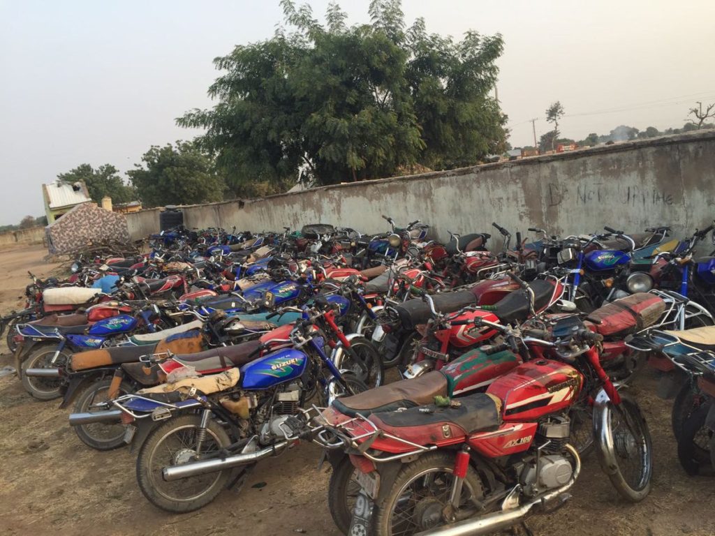 Motorcycles recovered from Boko Haram terrorists