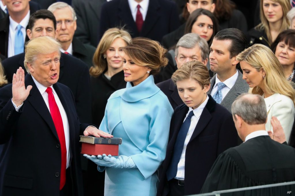 Trump takes oath of office