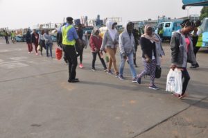 Nigerian immigrants deported from Libya (File photo)