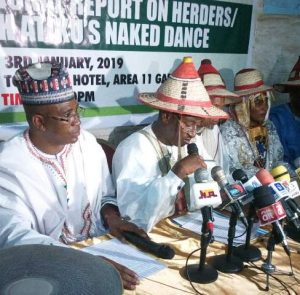 Members of Miyetti Allah at a press conference: Bandits kidnap Kogi Chairman