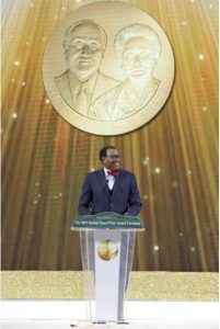 Akinwumi Adesina, President of African Development Bank, alongside other World Food Prize laureates call for United States’ intervention to end global hunger by 2030.