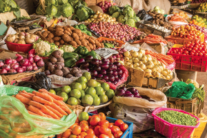Foodstuffs on display