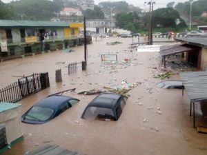 Vehicles and houses submerged by flood recently in Ogun State