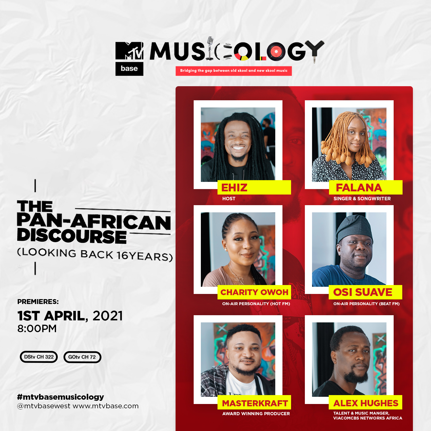 MTV Base to air episode of Musicology featuring Masterkraft, Falana, others