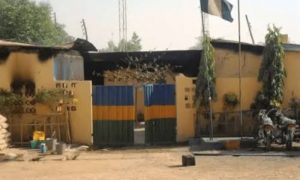 FILE: Burnt police station: Bandits burn Police division in Ehime/Mbano