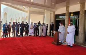 President Muhammadu Buhari during press briefing with the newly inaugurated President of Republic of Niger, Mohamed Bazoum, who was in Nigeria on his first international visit: