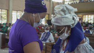 Photo: Madam Ogbebor being decorated